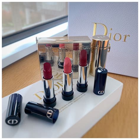 rouge dior miniature clutch|Dior minaudiere lipstick set.